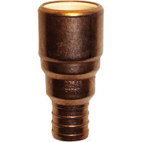 Pipe Adapter, Hub x Pex Barb, 1/2" Dia., Copper/CPVC Kelford