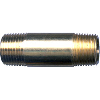 Long Pipe Nipple, Brass, 1/4", NPT x NPT Kelford
