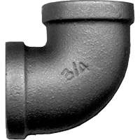 90° Female Pipe Elbow, FPT, Black Iron, 1-1/2" Kelford