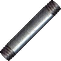 Long Pipe Nipple, Galvanized, 1/2", NPT x NPT Kelford