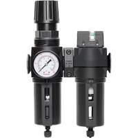 Manual Drain Filter, Regulator & Coalescing Filter with Standard Bowl Modulair 300, 1/4" NPT, 150 PSI, 5.1 fl. oz. Capacity Kelford