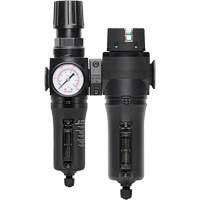 Manual Drain Filter, Regulator & Coalescing Filter with Metal Bowl Modulair 300, 1/4" NPT, 250 PSI, 5.1 fl. oz. Capacity Kelford