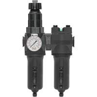 Manual Drain Filter, Regulator & Coalescing Filter with Metal Bowl Modulair 400, 1/4" NPT, 200 psi, 9.1 fl. oz. Capacity Kelford