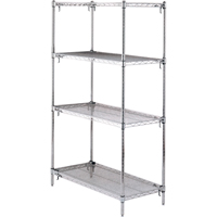 Shelving Unit, 4 Tiers, 36" W x 63" H x 18" D Kelford