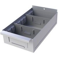 Interlok Boltless Shelving Shelf Box, Steel, 11-5/8" W x 12" D x 2-3/4" H, Light Grey RN439 | Kelford