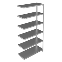 Shelving Unit, Galvanized Steel, Slotted Angle, 400 lbs. Capacity, 36" W x 72" H x 15" D Kelford