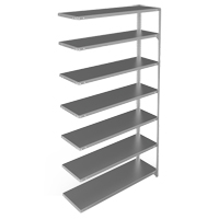 &eacute;l&eacute;ment de rayonnage, Acier galvanis&eacute;, Montant &agrave; fente, Capacit&eacute; 300 lb, 48" la x 84" h x 15" p Kelford