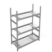 &eacute;tag&egrave;re de grande largeur, Acier, Sans boulons, Capacit&eacute; 1340 lb, 42" la x 60" h x 18" p Kelford
