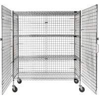 Security Cart, Chrome Plated, 60" x 69" x 24", 500 lbs. Capacity Kelford
