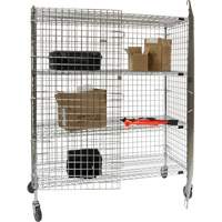 Security Cart, Chrome Plated, 60" x 69" x 24", 500 lbs. Capacity Kelford