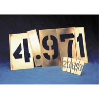 Gothic Brass Interlocking Stencils - Individual Letters & Numbers, Number, 6" SF326 | Kelford