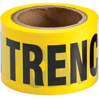 Ruban pour barricade, Anglais, 3" la x 200' lo, 3 mils, Noir sur jaune Kelford
