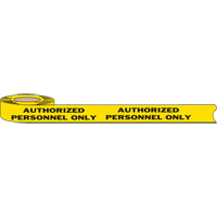 Rubans pour barricades, Anglais, 3" la x 1000' lo, 2 mils, Noir sur jaune Kelford