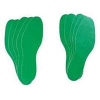 Floor Marking Labels, Footprint, 12" L x 3.75" W, Green, Vinyl Kelford