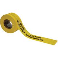 Rubans pour barricades, Bilingue, 3" la x 1000' lo, 3,5 mils, Noir sur jaune Kelford