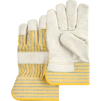 Standard-Duty Dry-Palm Fitters Gloves, Large, Grain Cowhide Palm, Cotton Inner Lining SAJ023 | Kelford