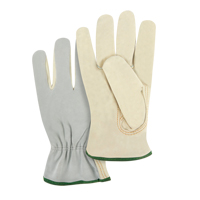 Split Back Driver's Gloves, Medium, Grain Cowhide Palm Kelford