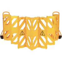 Portable Mobile Barriers, 13' L, Plastic, Yellow Kelford