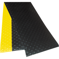 Tapis &agrave; surface &agrave; bulles Sof-Tred No 417 avec Dyna-Shield, &agrave; bulles, 3' x 12' x 1/2", Noir/Jaune, PVC Kelford