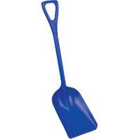 Safety Shovels - Hygienic Shovels (One-Piece), 10" x 14" Blade, 38" Length, Plastic, Blue SAL458 | Kelford