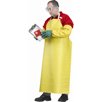 Flame Resistant Aprons, Neoprene/Polyester, 48" L x 35" W, Yellow SAL663 | Kelford