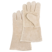 Premium Welder's Gloves, Split Cowhide, Size Large Kelford