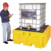 IBC Spill Pallet Plus<sup>®</sup> Without Drain, 365 US gal. Spill Capacity, 62" x 62" x 28" SAP075 | Kelford