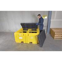 IBC Spill Pallet Plus&reg; With Drain, 365 US gal. Spill Capacity, 62" x 62" x 28" Kelford