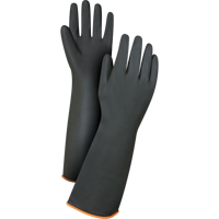 Gants de poids lourd pour la manipulation de produits chimiques, Taille Grand/9, 18" lo, Latex de caoutchouc, 30 mils Kelford
