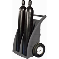 Dual-Cylinder Dollies, Rubber Wheels, 23" W x 12"L Base, 500 lbs. Kelford