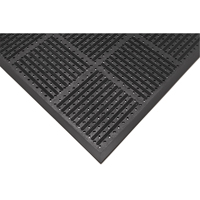 Outfront Reversible No. 227 Mat, Rubber, Scraper Type, Slotted Pattern, 3' x 6', Black SAQ318 | Kelford