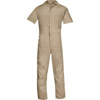 Short Sleeved Coveralls, Men's, Tan, Size Small Kelford