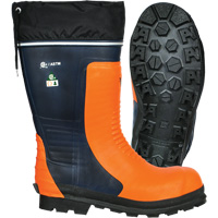 Bushwhacker Chainsaw Boots, Rubber, Steel Toe, Size 6, Puncture Resistant Sole Kelford