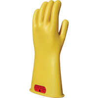 Yellow Natural Rubber Insulating Gloves, ASTM Class 0, Size 8, 11" L Kelford