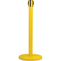 Free-Standing Crowd Control Barrier Receiver Post, 35" High, Yellow Kelford