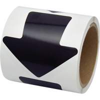 D&eacute;calcomanie en couleur pour le marquage des planchers, Fl&egrave;che, 4" lo x 4" la, Noir, Vinyle Kelford