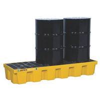 EcoPolyBlend Spill Control Pallets - Without Drain, 75 US gal. Spill Capacity, 73" x 25" x 11.6" Kelford