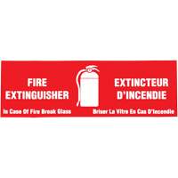Étiquette « Fire Extinguisher / Extincteur d'incendie », 2" x 6", Vinyle, Bilingue avec pictogramme SD036 | Kelford