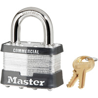 Cadenas lamin&eacute;, Argent, Cl&eacute;s identiques, Acier lamin&eacute;, Largeur de 2" Kelford