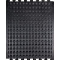 Tapis antifatigue en d&ocirc;me, &agrave; bulles, 3' x 4' x 1/2", Noir, Caoutchouc Kelford