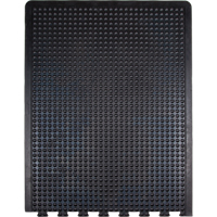 Tapis antifatigue en d&ocirc;me, &agrave; bulles, 3' x 4' x 1/2", Noir, Caoutchouc Kelford
