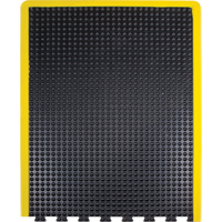 Tapis antifatigue en d&ocirc;me, &agrave; bulles, 3' x 4' x 1/2", Noir, Caoutchouc Kelford
