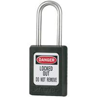 S31 Zenex Safety Padlocks, Black, Keyed Alike, Thermoplastic, 1-3/8" Width Kelford