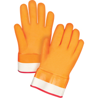 Gants doubl&eacute;s pour l'hiver r&eacute;sistants aux produits chimiques, Taille Grand/9, 10" lo, PVC, Doublure en Molleton de mousse, Gant de calibre hiver Kelford