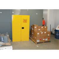 Flammable Storage Cabinet, 45 gal., 2 Door, 43" W x 65" H x 18" D SGU466 | Kelford