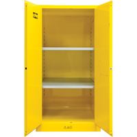 Flammable Storage Cabinet, 60 gal., 2 Door, 34" W x 65" H x 34" D Kelford