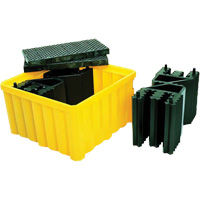 Ultra-IBC Spill Pallet&reg; with Drain, 400 US gal. Spill Capacity, 58.75" x 58.75" x 33" Kelford
