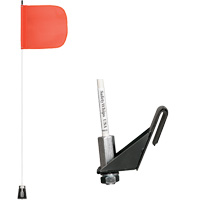 Safety Whip&reg; Light-Duty Whips, Window Mount, 5' High, Orange Kelford