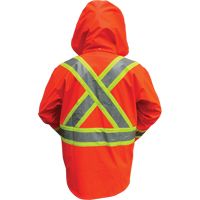 Hi-Vis FR/PU Safety Rain Jackets, Small, High Visibility Orange Kelford