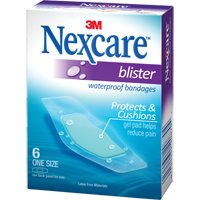 Nexcare Waterproof Blister Bandages, Rectangular/Square, 2-1/4", Plastic, Sterile Kelford